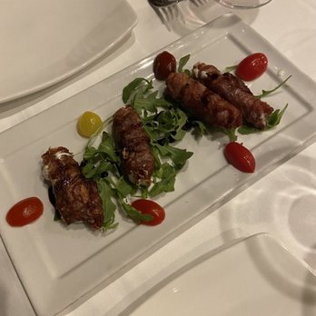 Old Original Bookbinders - Prosciutto wrapped mozzarella appetizer. - Seafood Near Me - Richmond, Virginia Old Original Bookbinders - Prosciutto wrapped mozzarella appetizer. - Seafood Near Me - Richmond, Virginia