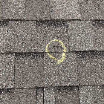 Texas Hammer Roofing - 2in Hail Hit. Granular have been knocked off. - Roofing Near Me