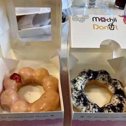 two donuts in a box two donuts in a box