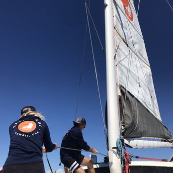 Sail Maui - Lahaina - Crew working hard. - Boating Near Me - Lahaina, Hawaii Sail Maui - Lahaina - Crew working hard. - Boating Near Me - Lahaina, Hawaii