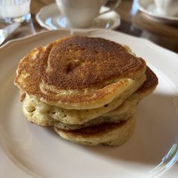 The pancakes. They come with berries and cream, but I like them the way they were.