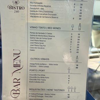 Bistro 240 - Wine menu - Restaurants Near Me - Porto, 13