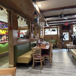 Seating area. You order at the bar.