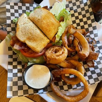 Old Country Inn - Another BLT with onion rings - American Near Me - Big Bear Lake, California Old Country Inn - Another BLT with onion rings - American Near Me - Big Bear Lake, California
