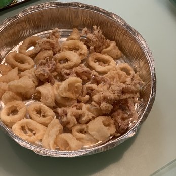 Buonocores Brick Oven Pizza - Calamari comes with big tub of sauce on the side - Pizza Near Me - Haledon, New Jersey Buonocores Brick Oven Pizza - Calamari comes with big tub of sauce on the side - Pizza Near Me - Haledon, New Jersey