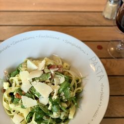 Amoretto - Pasta with prosciutto and pesto sauce