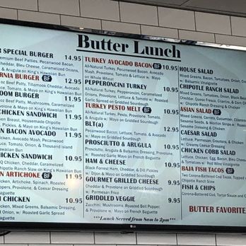 Butter Cafe & Bakery - Lunch menu - Breakfast & Brunch Near Me - Upland, California Butter Cafe & Bakery - Lunch menu - Breakfast & Brunch Near Me - Upland, California