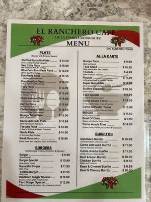 Menu photo 1 El Ranchero Cafe Milan, NM