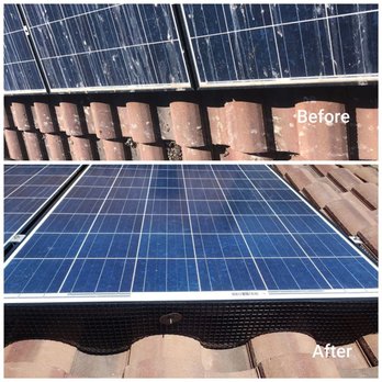 Titan Windows - Solar Panel Cleaning - Before & After - Window Washing Near Me Titan Windows - Solar Panel Cleaning - Before & After - Window Washing Near Me