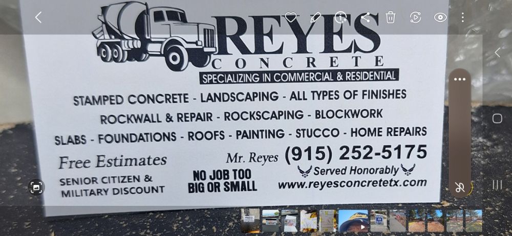 Slide of Reyes Concrete