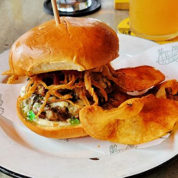 Dunedin New Zealand Eats - Throwback Thursdays Lamb Smash Burger & Chips $12.00 (04/02/26). @DunedinSD #NorthPark #SanDiego #NewZealandCuisine #HappyHour - Burgers Near Me - San Diego, California