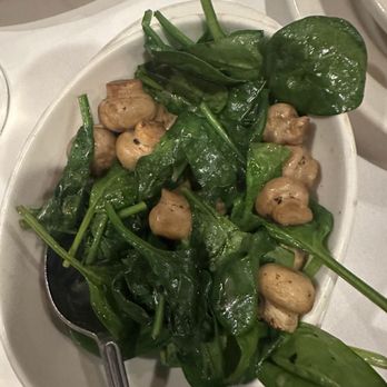 Morton's The Steakhouse - Sauteed Spinach & Button Mushrooms - Steakhouses Near Me - Palm Desert, California Morton's The Steakhouse - Sauteed Spinach & Button Mushrooms - Steakhouses Near Me - Palm Desert, California
