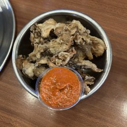 Fried Mushroom with delicious dipping sauce Fried Mushroom with delicious dipping sauce