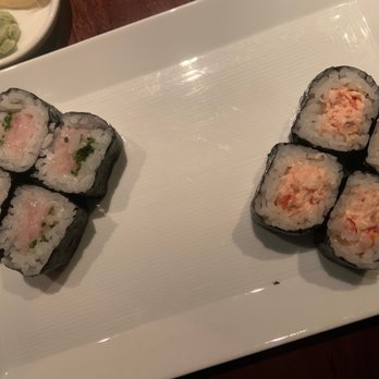 SUGARFISH | Flatiron - 1/2 Japanese yellowtail & chive roll; 1/2 lobster roll - Sushi Bars Near Me - New York, New York