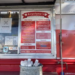 Krystyna's Food Truck - Menu
