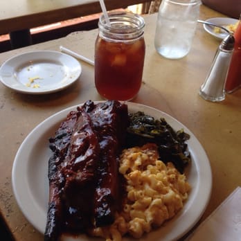 Sandra's Next Generation - Pork ribs, Mac and cheese, collard greens, and iced tea - Soul Food Near Me - New Haven, Connecticut Sandra's Next Generation - Pork ribs, Mac and cheese, collard greens, and iced tea - Soul Food Near Me - New Haven, Connecticut