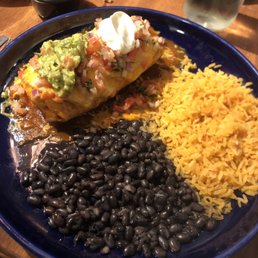 Deluxe burrito with carne Asana