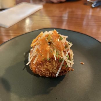 Elle & Jack's - A single arancini - American Near Me - Wheeling, West Virginia Elle & Jack's - A single arancini - American Near Me - Wheeling, West Virginia