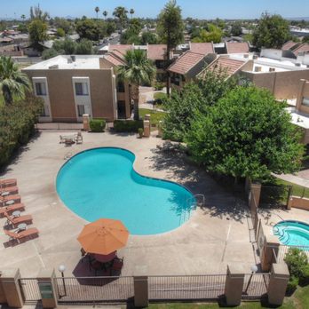 Sundancer Apartments - Aerial View of Pool & Jacuzzi - Apartments Near Me - Tolleson, Arizona Sundancer Apartments - Aerial View of Pool & Jacuzzi - Apartments Near Me - Tolleson, Arizona