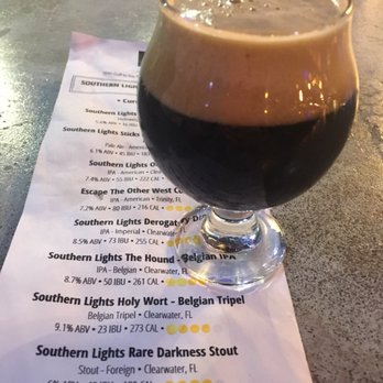 Southern Lights Brewing - The stout. Four oz size $2.50 - Breweries Near Me - Clearwater, Florida Southern Lights Brewing - The stout. Four oz size $2.50 - Breweries Near Me - Clearwater, Florida