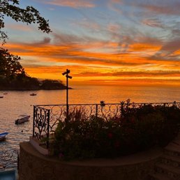 The sunset from the grill