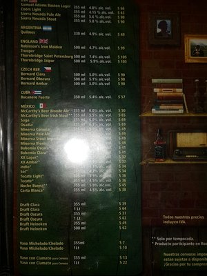 Menu photo 2 McCarthy's Irish Pub Puebla, PUE