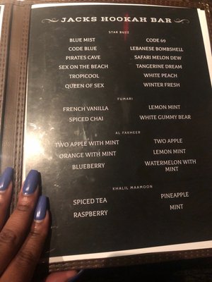 Menu photo 2 Jack's Hookah Bar Machesney Park, IL