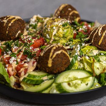 Micheline's Pita House La Jolla - Falafel Cobb Salad - Mediterranean Near Me - La Jolla, California Micheline's Pita House La Jolla - Falafel Cobb Salad - Mediterranean Near Me - La Jolla, California