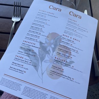 Cara Cara - Menu - New American Near Me - Los Angeles, California Cara Cara - Menu - New American Near Me - Los Angeles, California