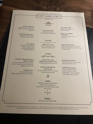 Menu photo 6 Forty Nine Forty Corrales, NM