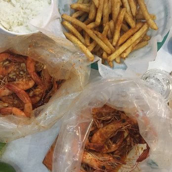 The Boiling Crab - 1/2 lb of shrimp (whole shabang) and cajun fries - Cajun/Creole Near Me - San Jose, California The Boiling Crab - 1/2 lb of shrimp (whole shabang) and cajun fries - Cajun/Creole Near Me - San Jose, California