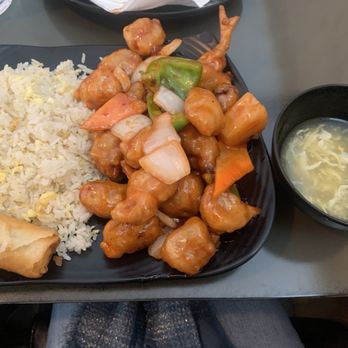 Bao Su a Chinese Cuisine - Lunch Special - sweet sour pork with fried rice and egg drop soup - Dim Sum Near Me - Simi Valley, California Bao Su a Chinese Cuisine - Lunch Special - sweet sour pork with fried rice and egg drop soup - Dim Sum Near Me - Simi Valley, California