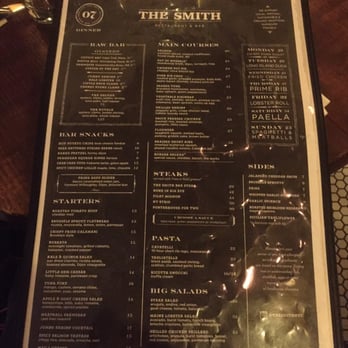 The Smith - Menu - New American Near Me - New York, New York The Smith - Menu - New American Near Me - New York, New York