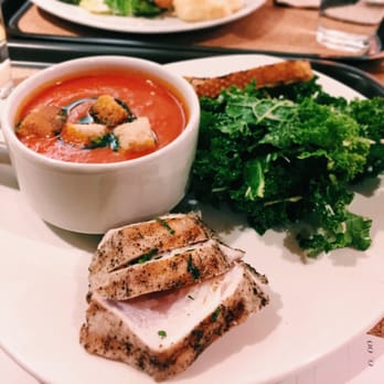 Tender Greens - Tuna albacore with kale salad and Roma tomato soup! BOMB. - New American Near Me - Pasadena, California Tender Greens - Tuna albacore with kale salad and Roma tomato soup! BOMB. - New American Near Me - Pasadena, California