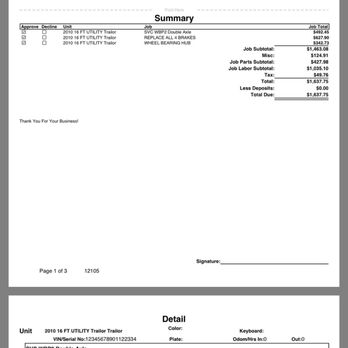 Bish's RV - Repair bill - RV Dealers Near Me - Calera, Alabama