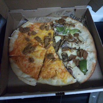Spinners Pizza & Subs - You can clearly see the cheap Daiya cheese on both pizzas. - Pizza Near Me - Albany, New York Spinners Pizza & Subs - You can clearly see the cheap Daiya cheese on both pizzas. - Pizza Near Me - Albany, New York