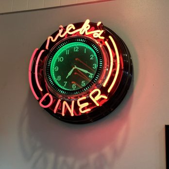 Rick's Dessert Diner - Neon clock - Desserts Near Me - Sacramento, California Rick's Dessert Diner - Neon clock - Desserts Near Me - Sacramento, California