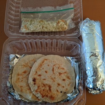 Taqueria Morena - Cheese Pupusa's, Kid's Bean and cheese burrito. - Mexican Near Me - Pinole, California Taqueria Morena - Cheese Pupusa's, Kid's Bean and cheese burrito. - Mexican Near Me - Pinole, California