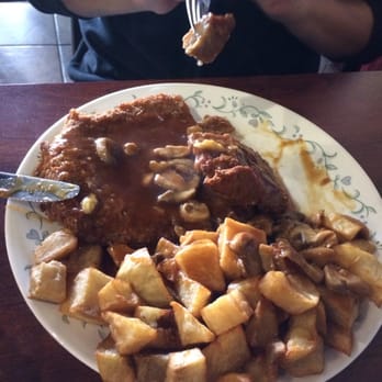 Augsburg Haus - Jäger schnitzel with fried potatoes! - German Near Me - Evans, Georgia