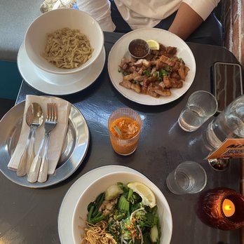 Aroi Mak Mak - Dry noodles chicken Pork belly w dry noodles - Cocktail Bars Near Me - Redlands, California