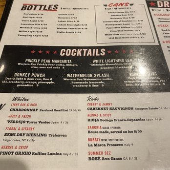 Dinosaur Bar-B-Que - Cocktail menu - Barbeque Near Me - Syracuse, New York