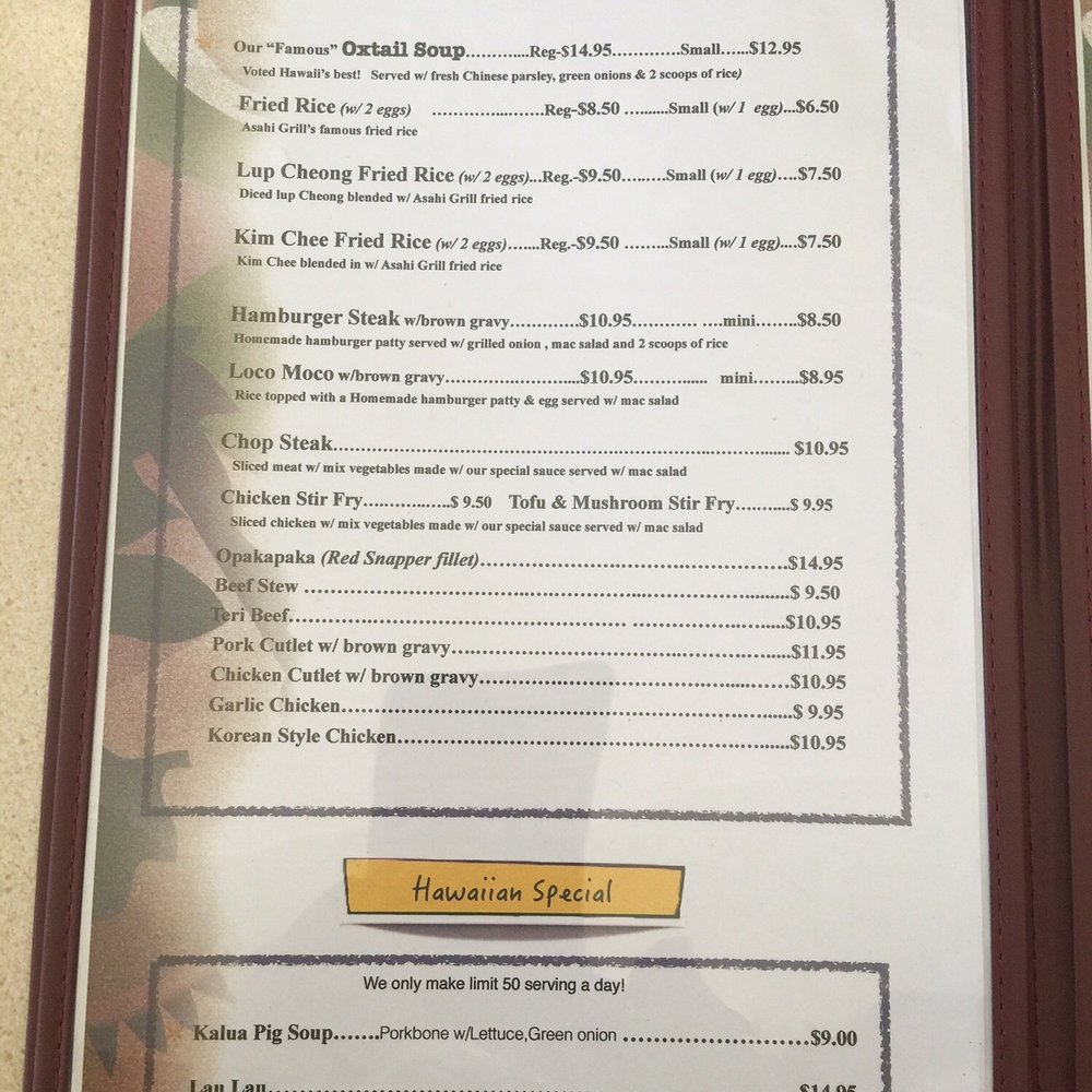Kam Bowl - menu - Diners Near Me - Honolulu, Hawaii Kam Bowl - menu - Diners Near Me - Honolulu, Hawaii