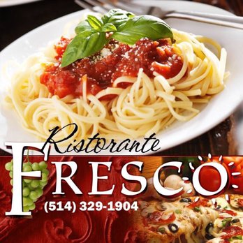 Fresco - a plate of spaghetti and a plate of pizza - Italian Near Me - Saint-Leonard, Quebec