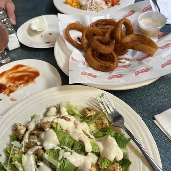 The Firehouse Restaurant - Caesar chicken salad ,chef salad and onion rings and drinks ! - American Near Me - Florence, Oregon The Firehouse Restaurant - Caesar chicken salad ,chef salad and onion rings and drinks ! - American Near Me - Florence, Oregon