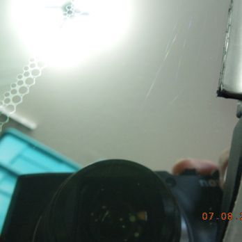 Precision Window Tint - more scratched along corner of windshield - Home Window Tinting Near Me - Henderson, Nevada