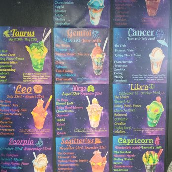 ZodiSnacks - a menu for a restaurant - Desserts Near Me - San Antonio, Texas ZodiSnacks - a menu for a restaurant - Desserts Near Me - San Antonio, Texas
