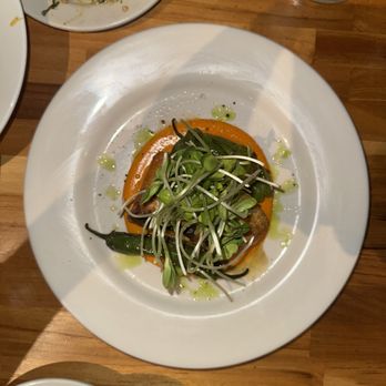 Majestic - Majestic - Their outstanding Roasted Halibut with Shishito Pepper, Habanada Pepper - Tapas/Small Plates Near Me - Burlington, Vermont