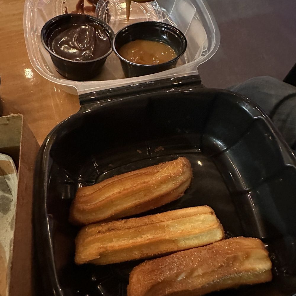 Beasties - Churros - 3/5. The chocolate sauce had a weird flavor and the caramel was ok. - Mexican Near Me - Long Beach, California Beasties - Churros - 3/5. The chocolate sauce had a weird flavor and the caramel was ok. - Mexican Near Me - Long Beach, California