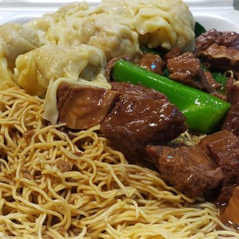 Harlam's Kitchen - Wonton &  Beef Stew Lo Mein - Cantonese Near Me - Rosemead, California