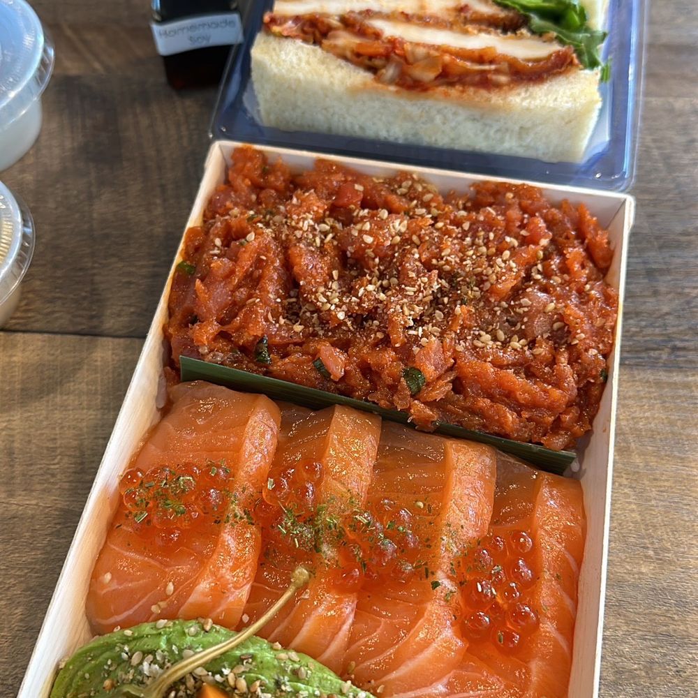 Choo Sando Omakase - Spicy tuna and salmon with rice - Sandwiches Near Me - Austin, Texas Choo Sando Omakase - Spicy tuna and salmon with rice - Sandwiches Near Me - Austin, Texas